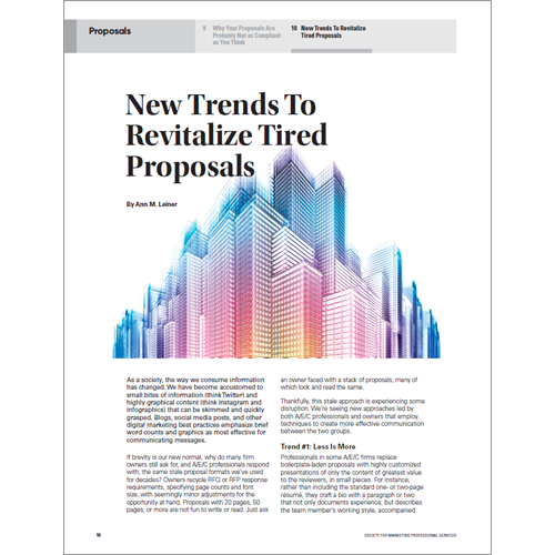 New Trends to Revitalize Tired Proposals